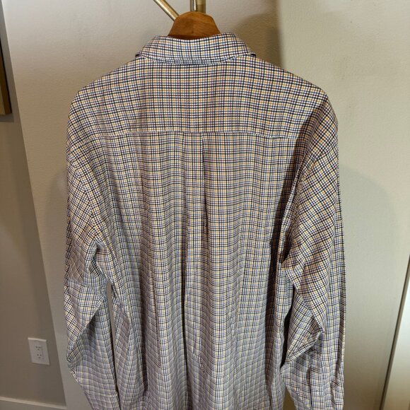 Peter Millar Quinby Cotton-Blend Sport Shirt in Multi Yellow Crown-Lite Mens XL - Picture 7 of 9